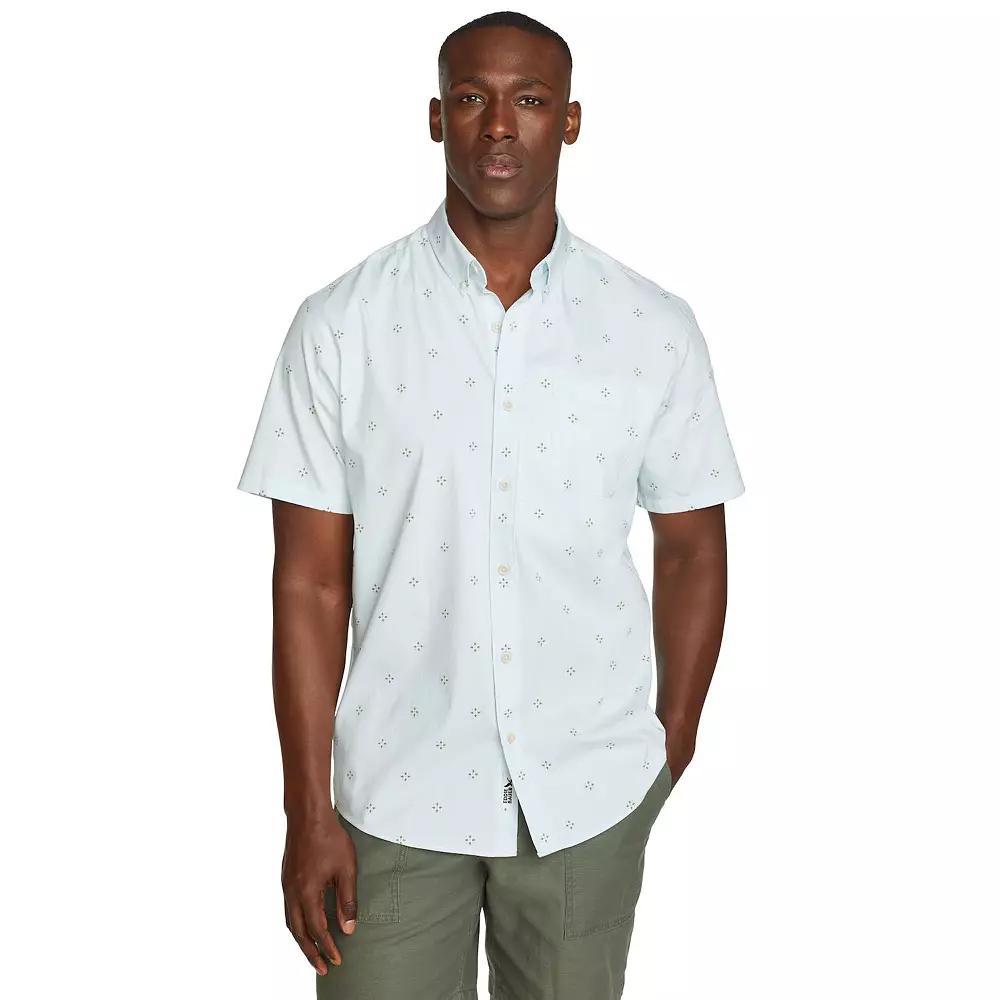 Men's Eddie Bauer UPF 50 Voyager Short Sleeve Button-Down Shirt, Size: Small, Dijon Product Image
