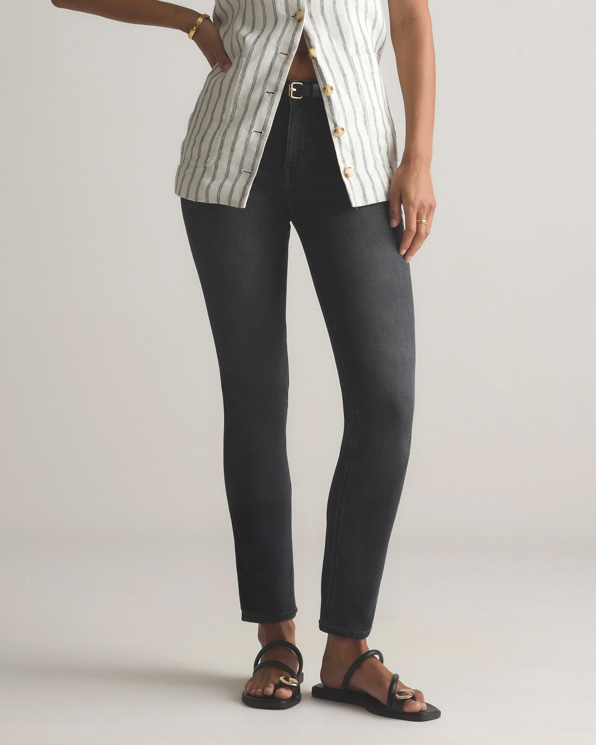 Quince | Women's Luna Stretch Slim Straight Jeans Organic Cotton Product Image