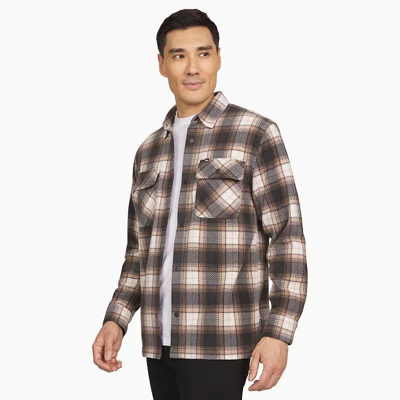 Men's Quiksilver Micro Fleece Long Sleeve Button Down Shirt, Size: Medium, Black Product Image
