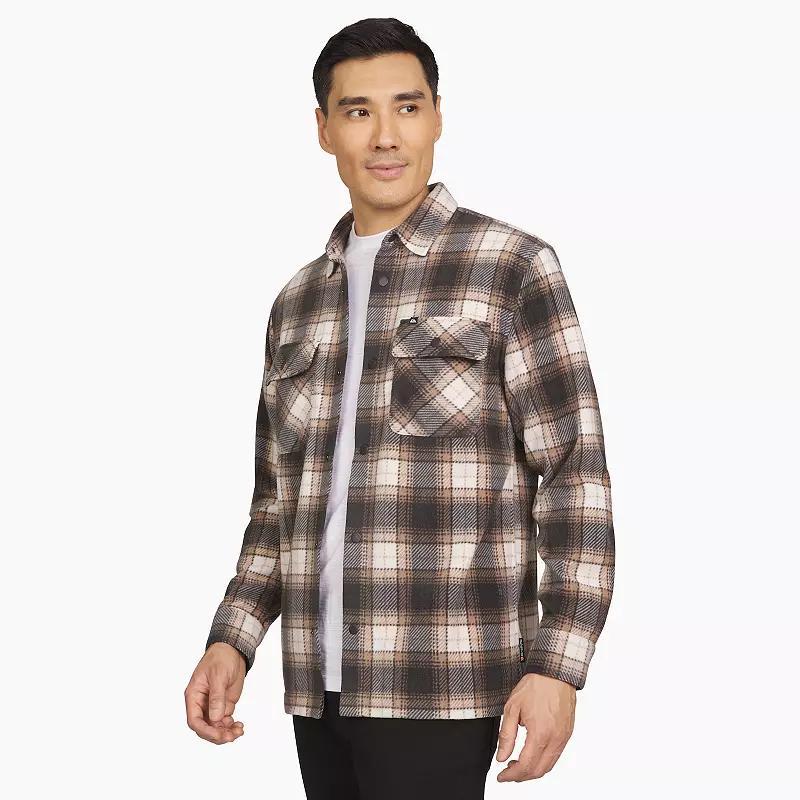 Men's Quiksilver Micro Fleece Long Sleeve Button Down Shirt, Size: Medium, Black Product Image