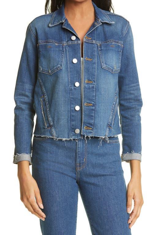 LAgence Janelle Slim-Fit Raw Denim Jacket Product Image