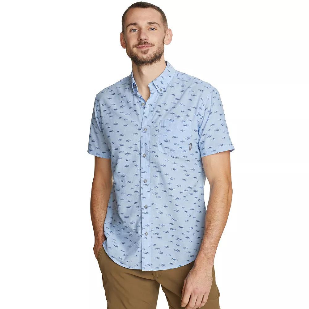 Big & Tall Eddie Bauer Short Sleeve Baja Shirt, Men's, Size: Large Tall, Dusted Blue Product Image