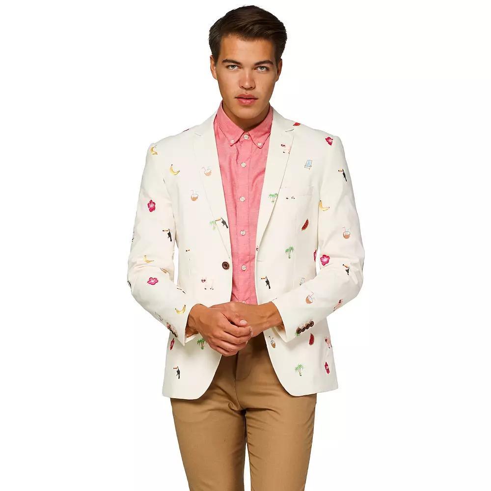 Men's OppoSuits Deluxe Modern-Fit Novelty Summer Blazer, Size: 50 - Regular, Summer Tropical Product Image