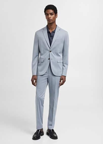 Super slim-fit suit blazer in stretch fabric - Men | MANGO USA Product Image