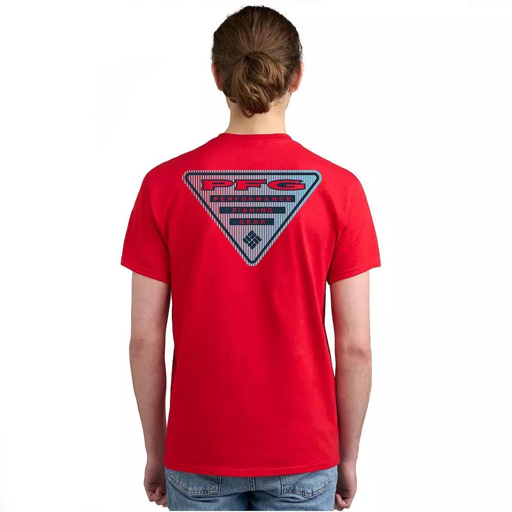 Men's Columbia PFG Short Sleeve Graphic Tee, Size: Large, Spark Red Product Image