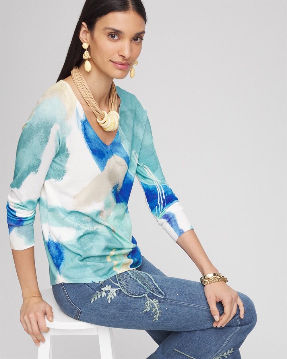 V-Neck Pullover Sweater Product Image