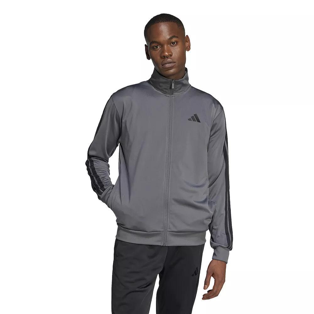 Men's adidas 3-Stripes Tricot Regular Sportswear Track Jacket, Size: XXL, Dark Blue Product Image