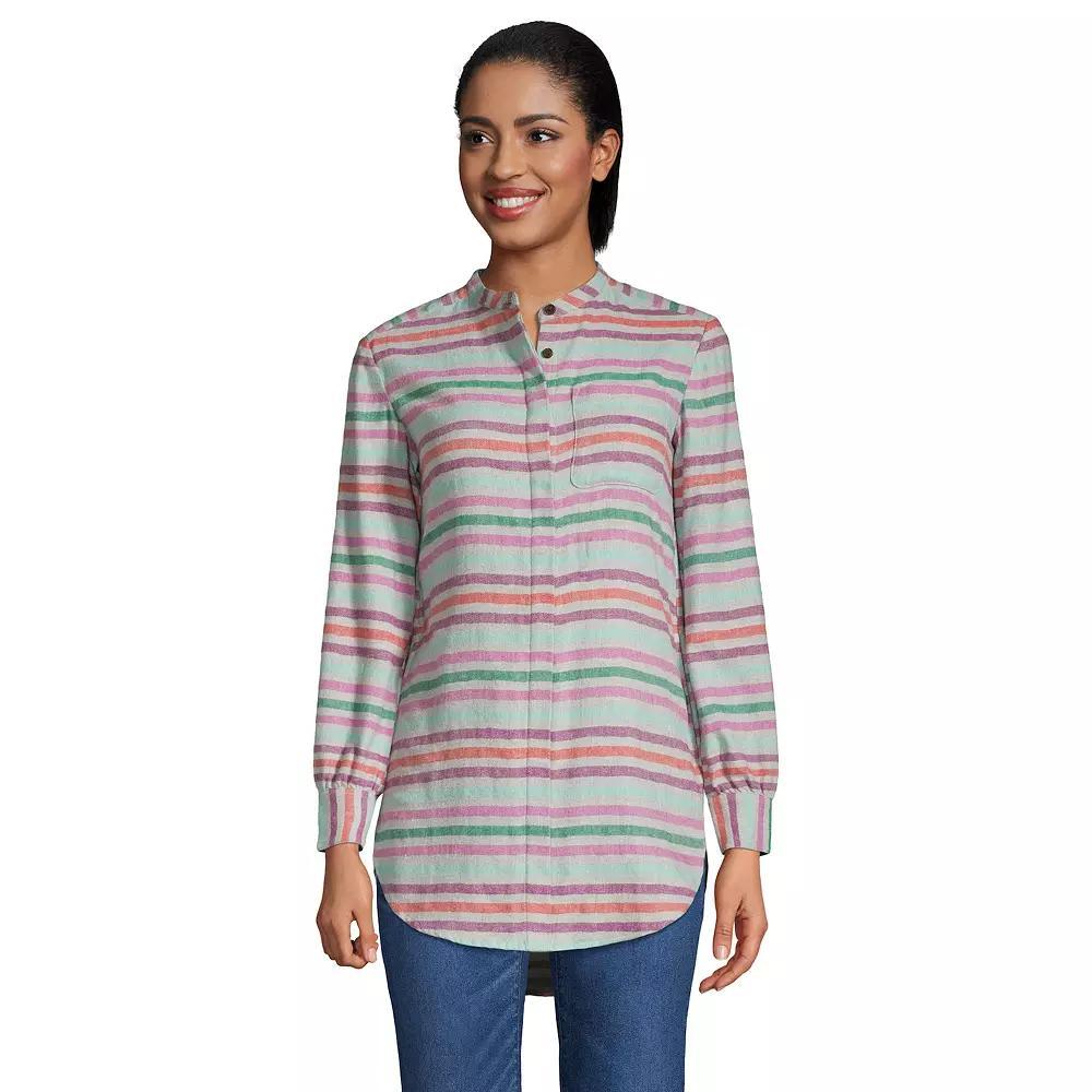 Women's Lands' End Flannel A-Line Tunic Top, Size: XL, Gorranstp Product Image
