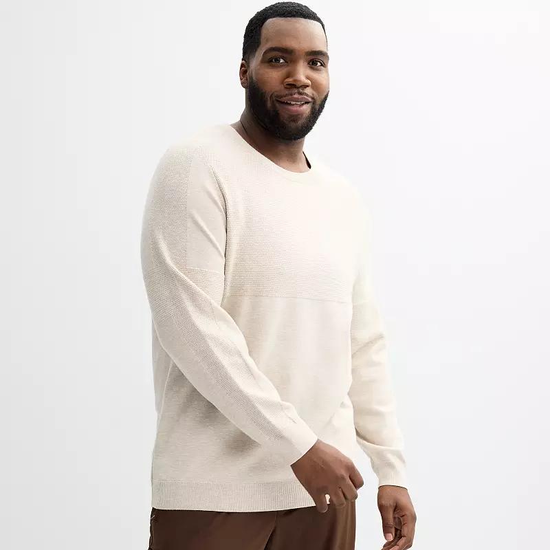 Big & Tall FLX Commuter Crewneck Sweater, Men's, Size: XXL Tall, Black Grey Product Image