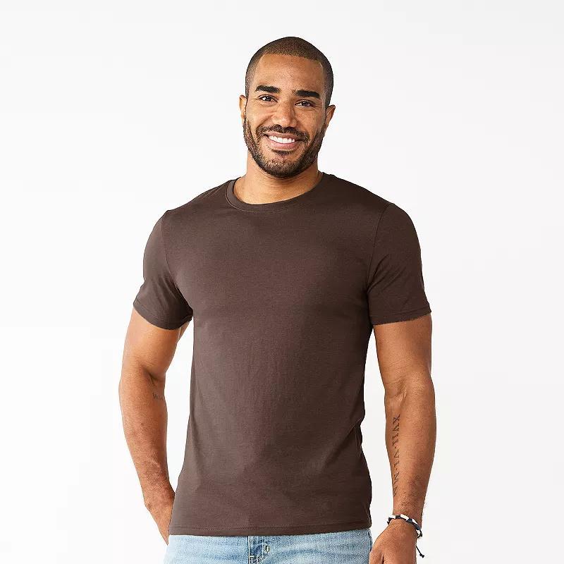 Men's Sonoma Goods For Life® Supersoft Crewneck Tee, Size: Medium, Deep Blue Product Image