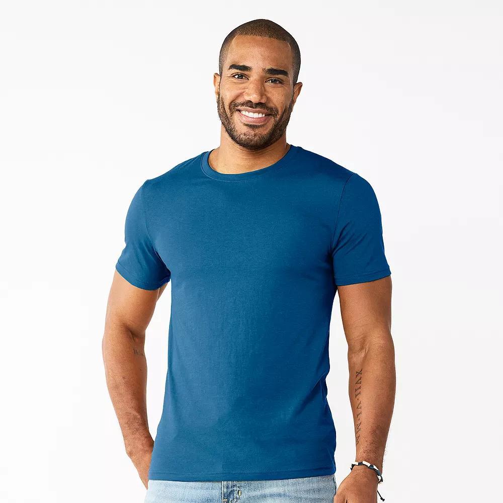 Men's Sonoma Goods For Life® Supersoft Crewneck Tee, Size: Medium, Deep Blue Product Image