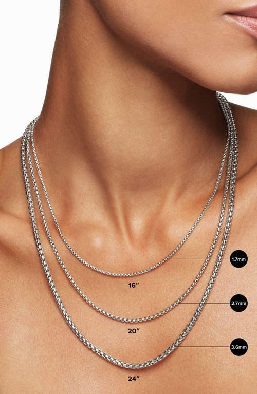 David Yurman Gray Titanium & Stainless Steel Small Box Chain Necklace, 18 Product Image