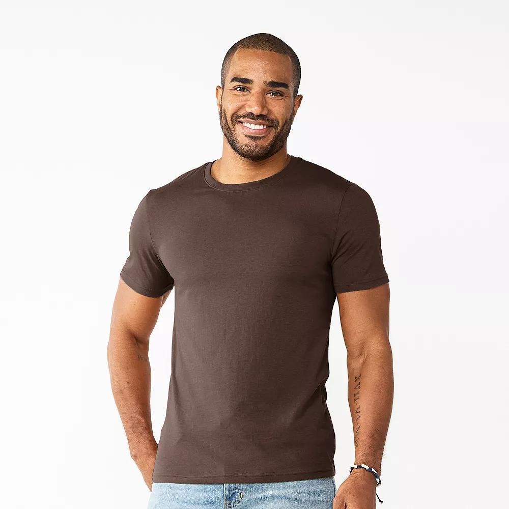 Men's Sonoma Goods For Life® Supersoft Crewneck Tee, Size: Medium, Deep Blue Product Image