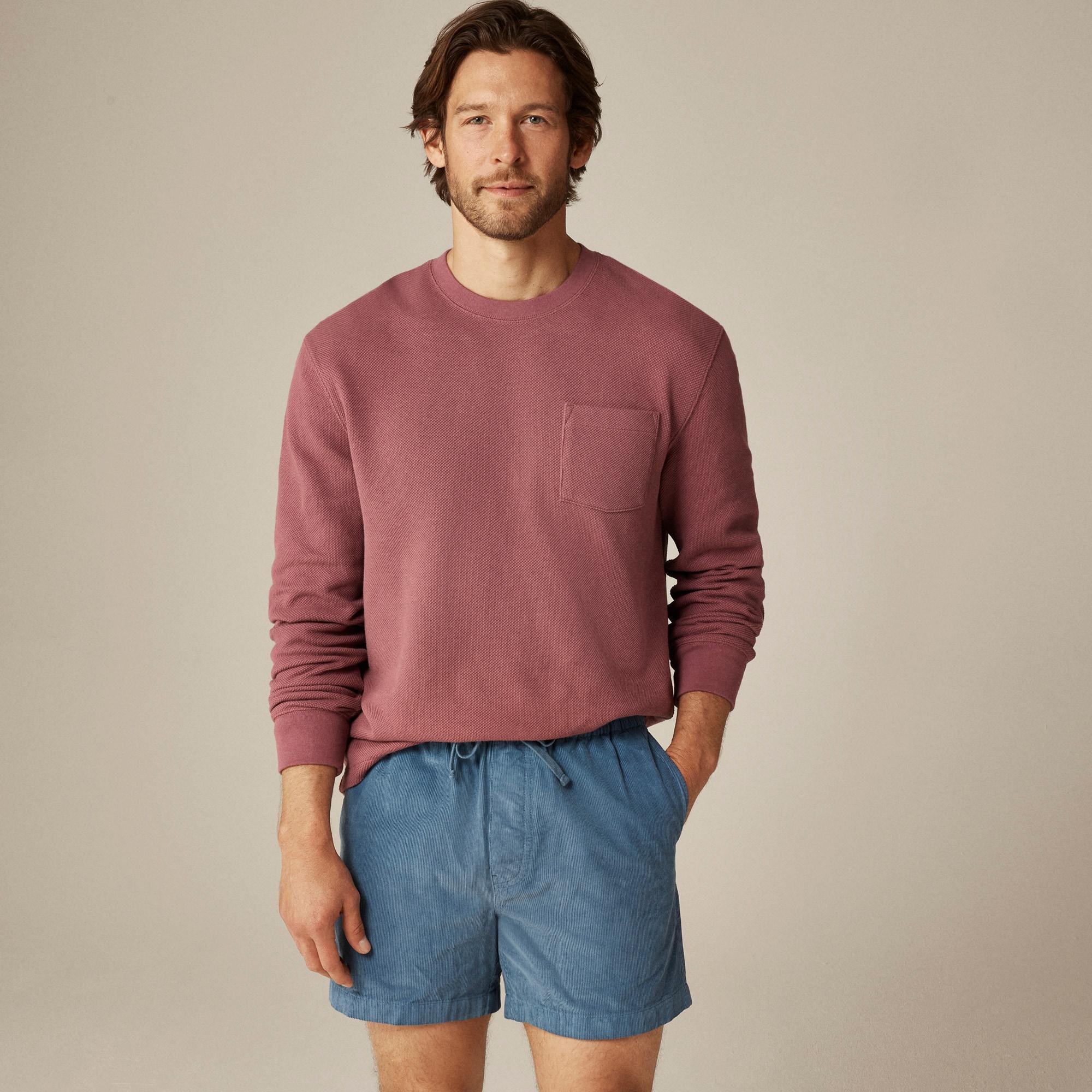 Long-sleeve macropiqué cotton T-shirt Product Image