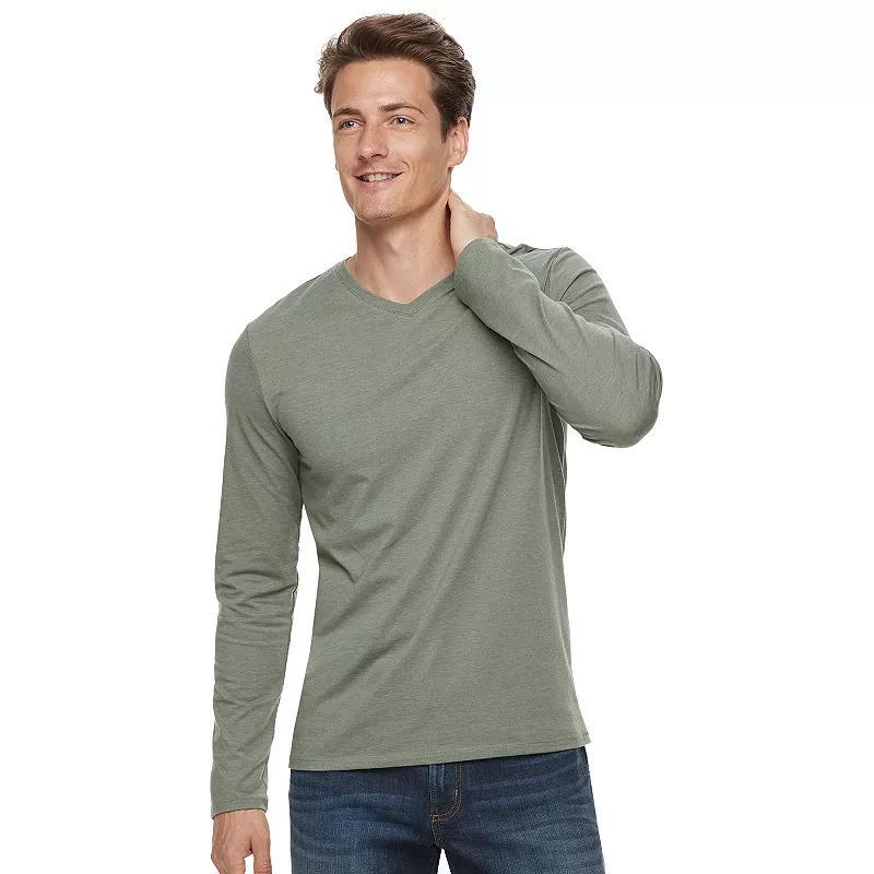 Men's Apt. 9® Premier Flex V-Neck Tee, Size: Medium, Aspen Green Product Image