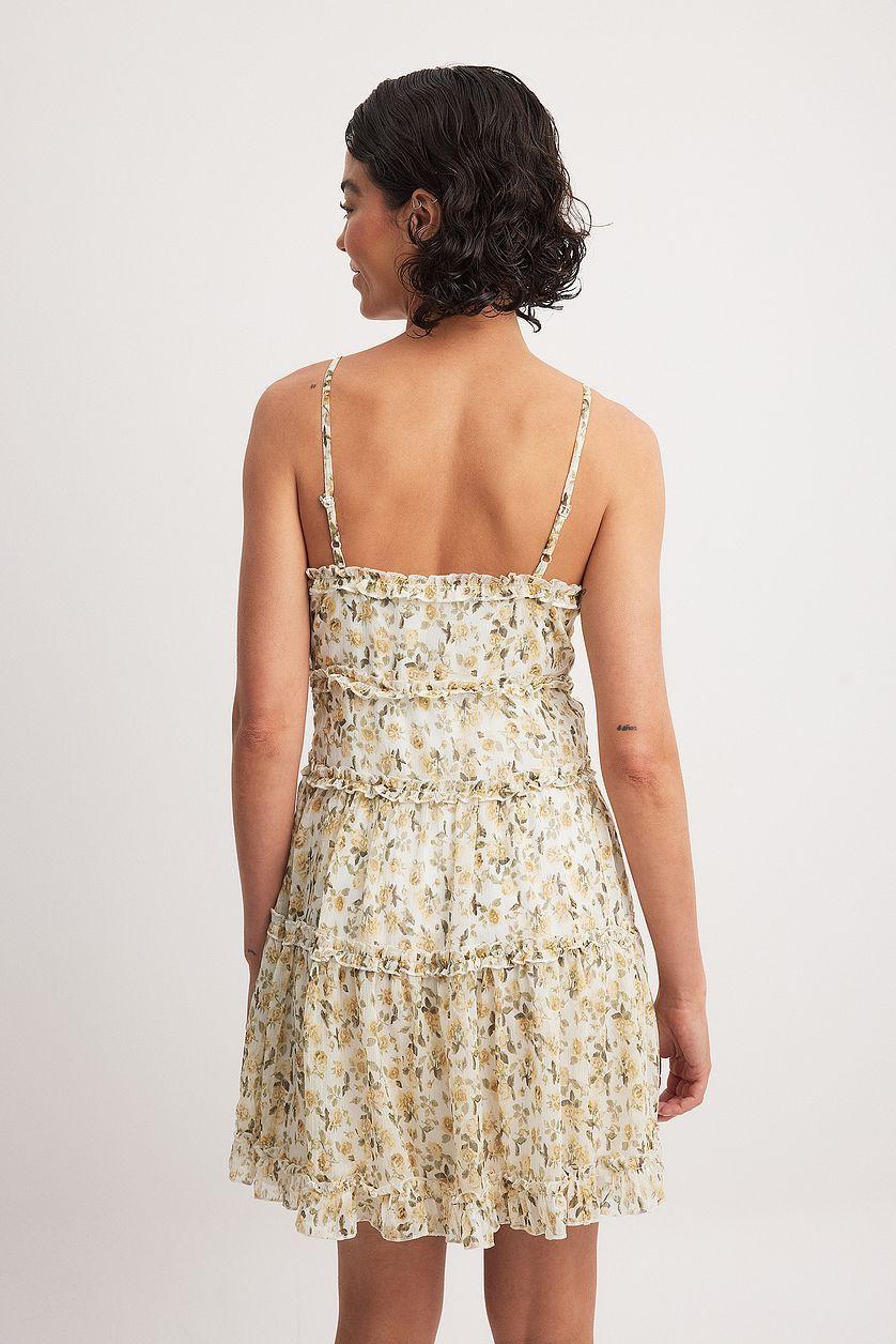 Chiffon Frill Mini Dress Product Image