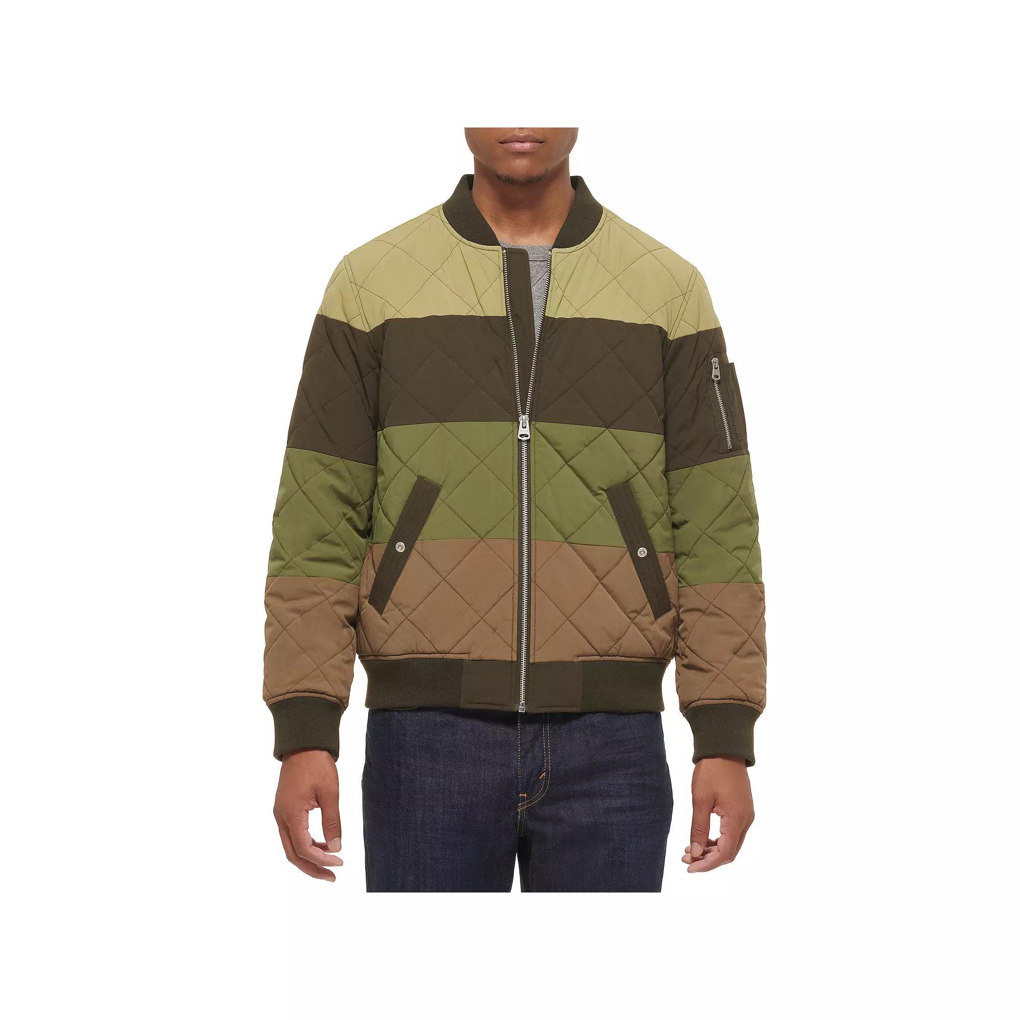 Mens Levis Diamond Quilted Bomber Jacket Brown Brown Product Image