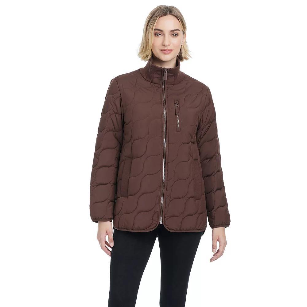 Women's Modern Supply by Sanctuary Rib Knit Puffer Jacket, Size: XXL, Brown Bean Product Image