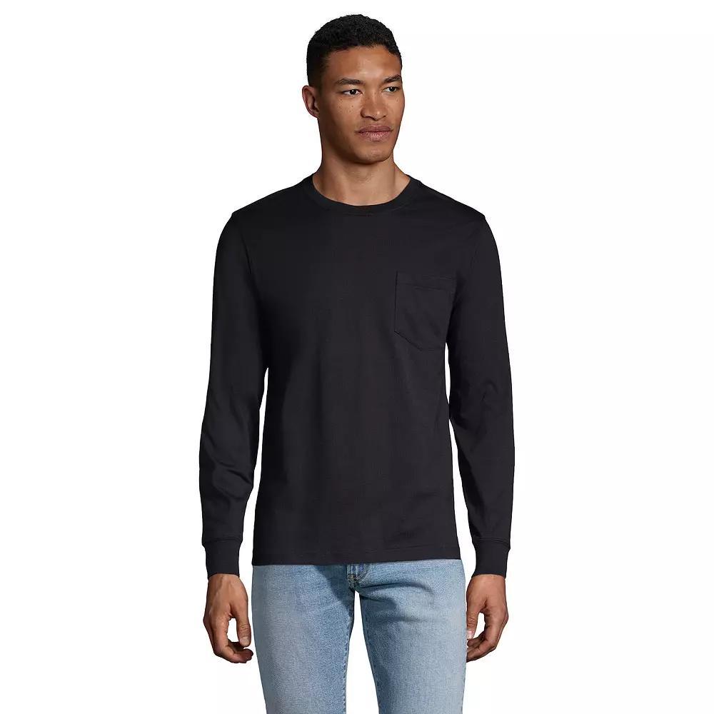 Big & Tall Lands' End Super-T Pocket Tee, Men's, Size: 3XL Tall, Radiant Blue Product Image