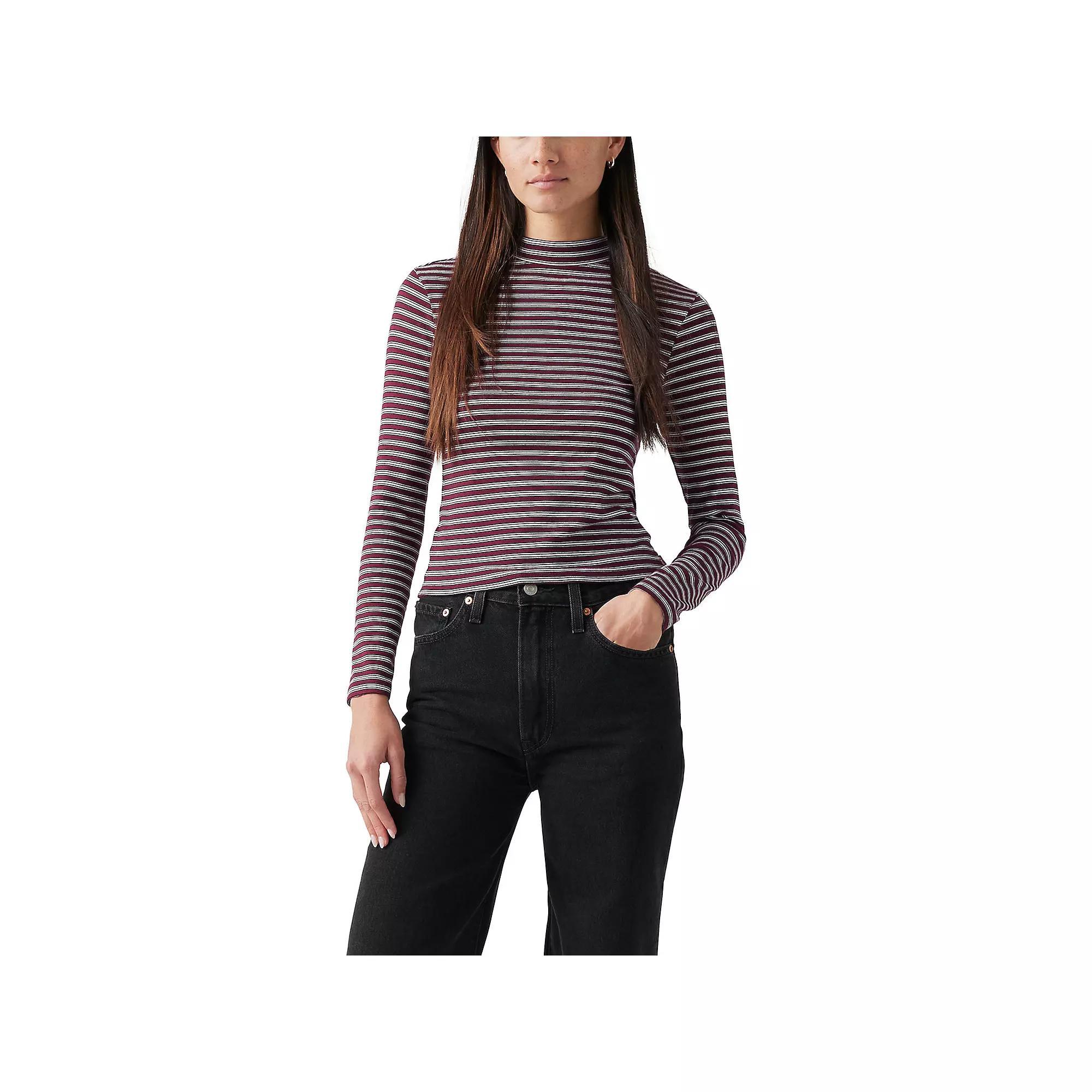 Women's Levi's® Effortless Long Sleeve T-Shirt, Size: XL, Black Product Image