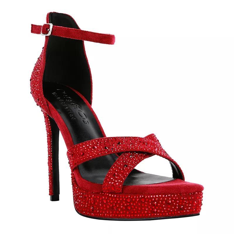Rag & Co Regalia Womens Platform Heels Red Product Image