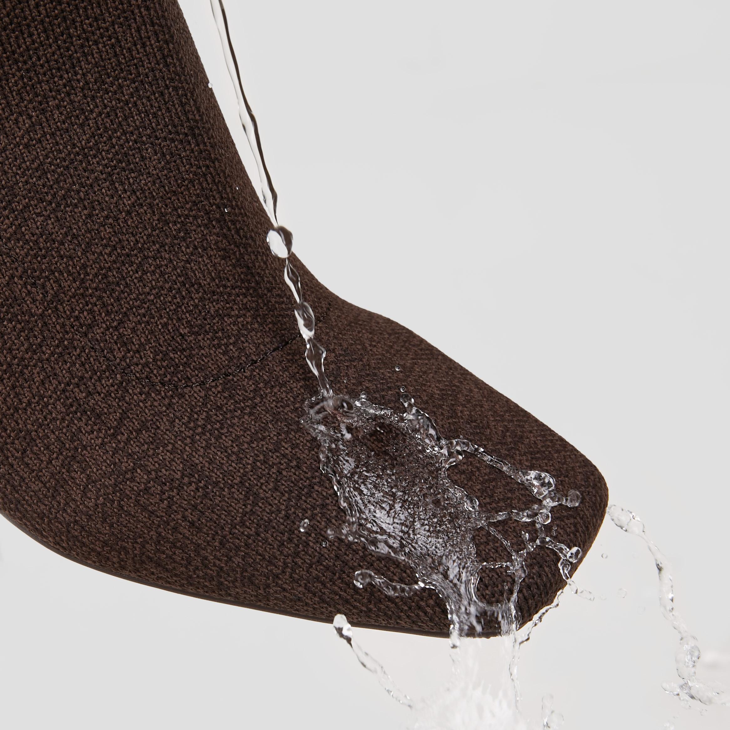 Square-Toe Water-Repellent Zipper Boots (Micaela) Product Image
