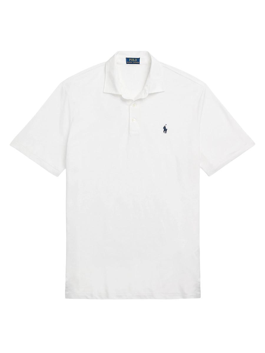Mens Cotton & Linen-Blend Polo Shirt Product Image