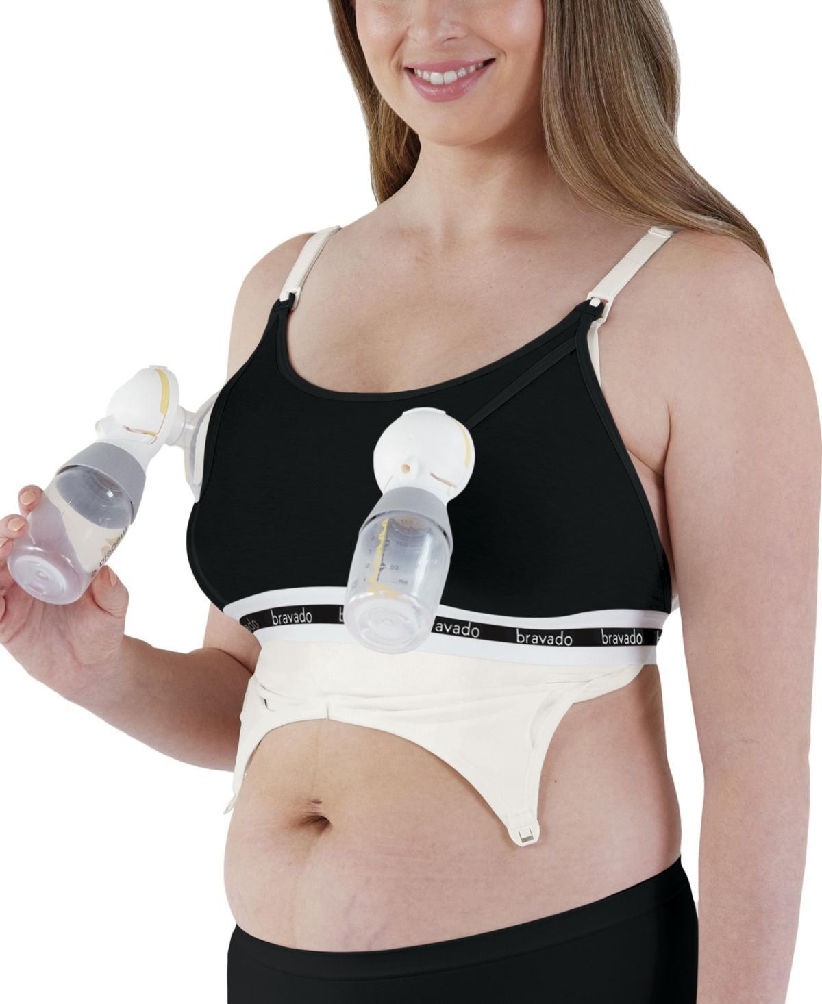 Bravado! Designs Women's Clip and Pump Hands-Free Nursing Bra Accessory - Black M: Maternity Unlined Knit Product Image