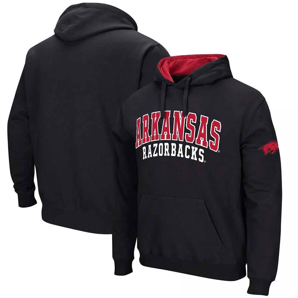 Men's Colosseum Black Arkansas Razorbacks Double Arch Pullover Hoodie, Size: XL Product Image