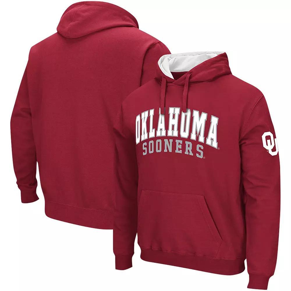 Men's Colosseum Crimson Oklahoma Sooners Double Arch Pullover Hoodie, Size: 2XL, Red Product Image