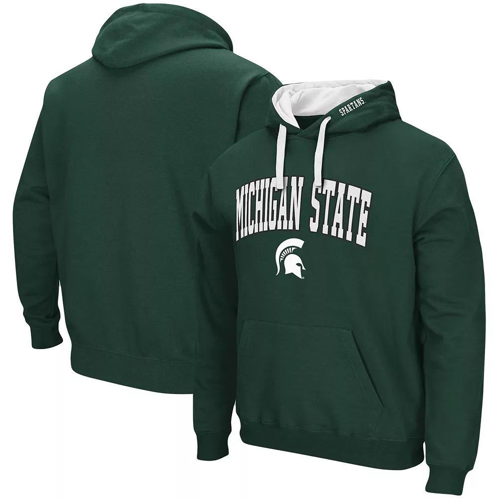 Men's Colosseum Green Michigan State Spartans Big & Tall Arch & Logo 2.0 Pullover Hoodie, Size: 2XB Product Image