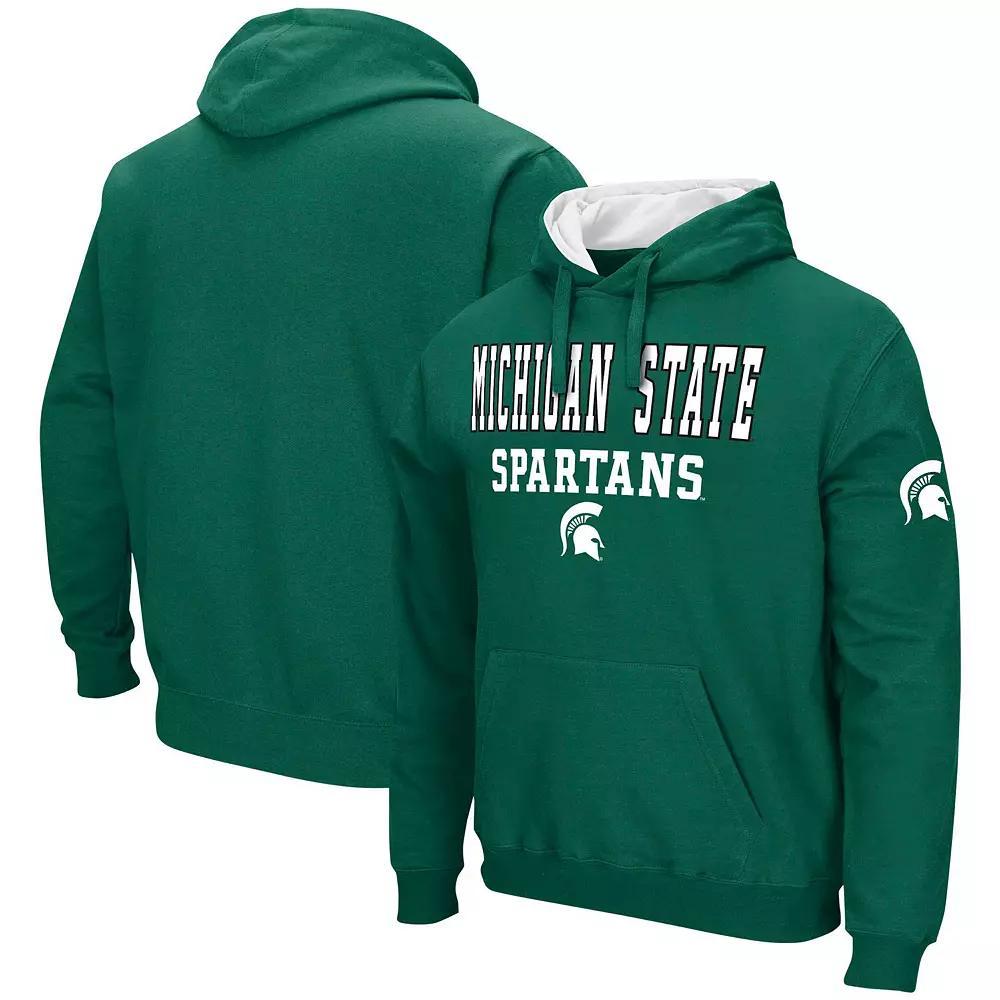 Men's Colosseum Green Michigan State Spartans Sunrise Pullover Hoodie, Size: 2XL Product Image
