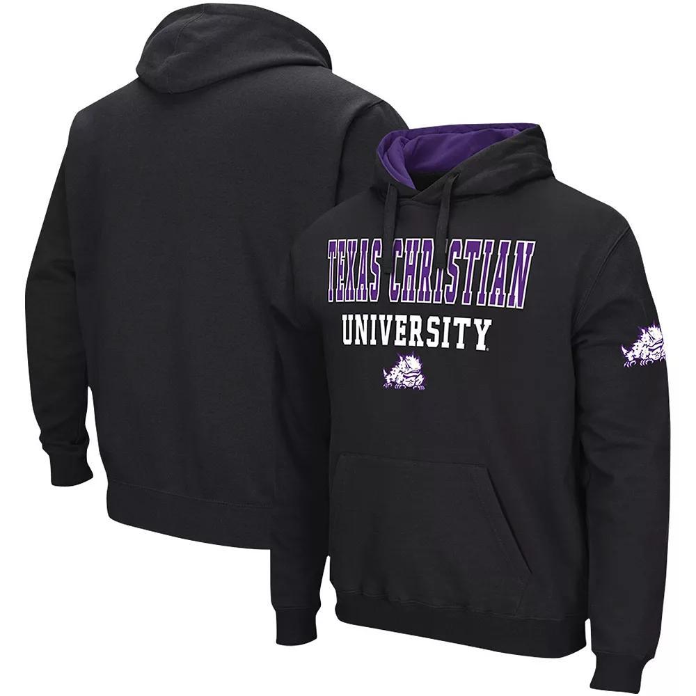Men's Colosseum Black TCU Horned Frogs Sunrise Pullover Hoodie, Size: XL Product Image