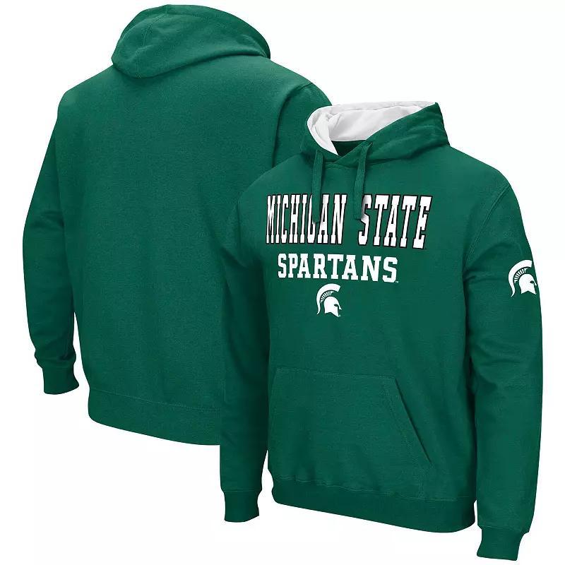 Men's Colosseum Green Michigan State Spartans Sunrise Pullover Hoodie, Size: 2XL Product Image