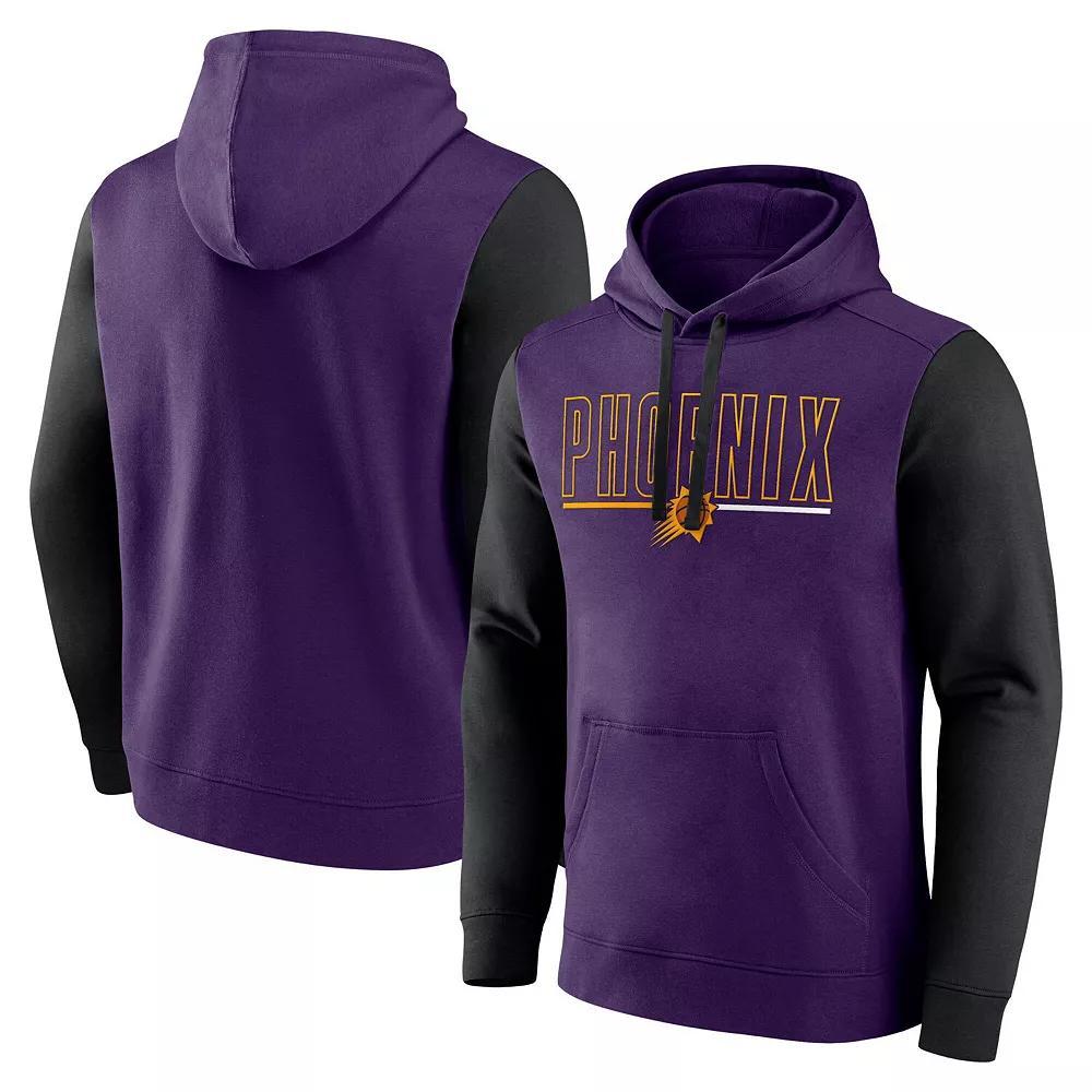 Men's Blue Orlando Magic Outline Colorblock Pullover Hoodie, Size: Small, Mag Blue Product Image
