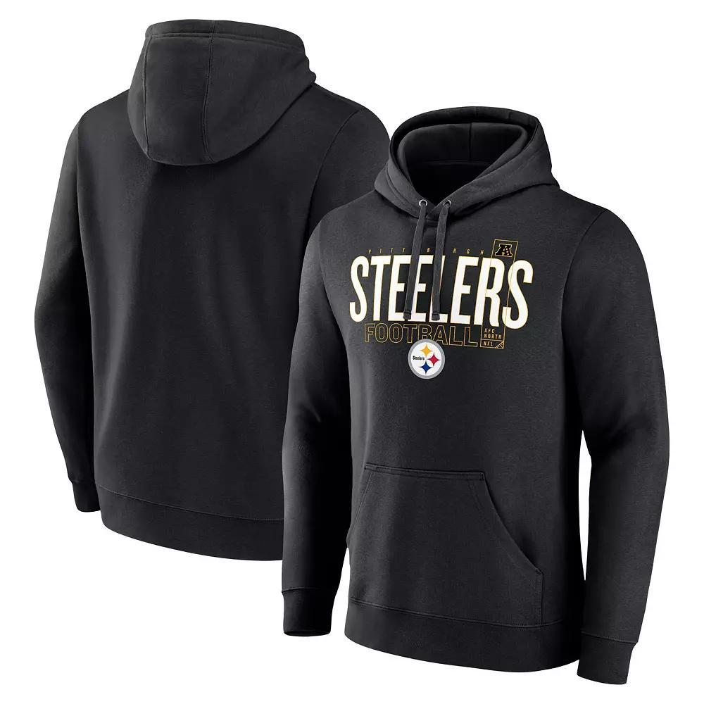 Men's Fanatics Black Pittsburgh Steelers Pylon Outline Pullover Hoodie, Size: Large Product Image