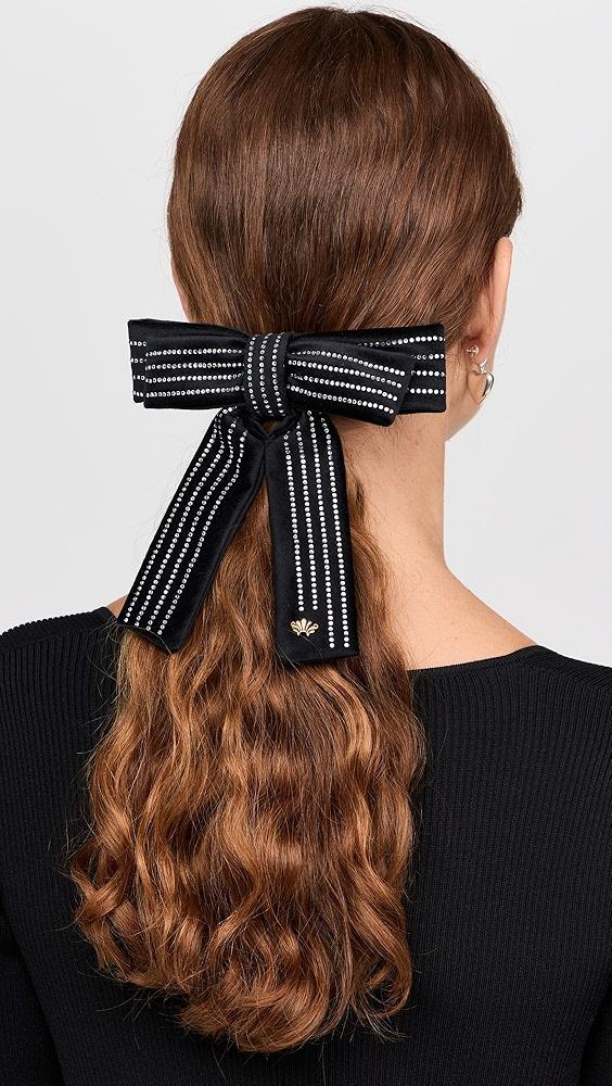 Lele Sadoughi Crystal Pinstripe Antoinette Bow Barrette | Shopbop Product Image