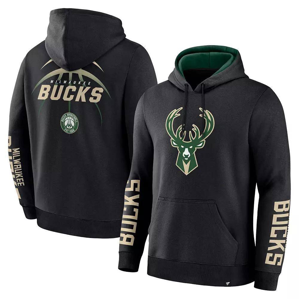 Men's Fanatics Black Milwaukee Bucks Legacy Guard Pullover Hoodie, Size: XL Product Image