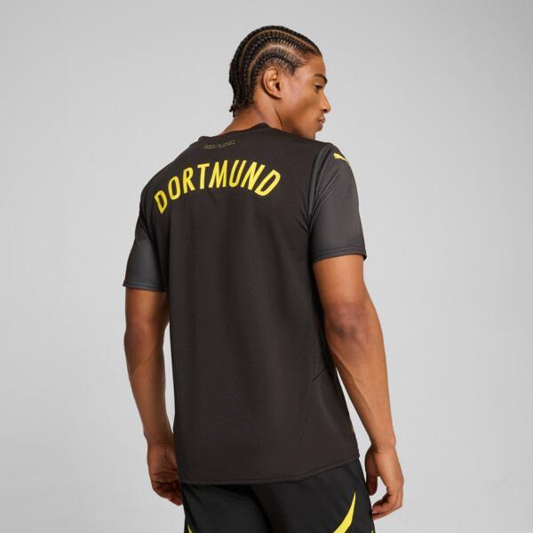 PUMA Borussia Dortmund 24/25 Men's Replica Away Soccer Jersey in Black/Faster Yellow Product Image