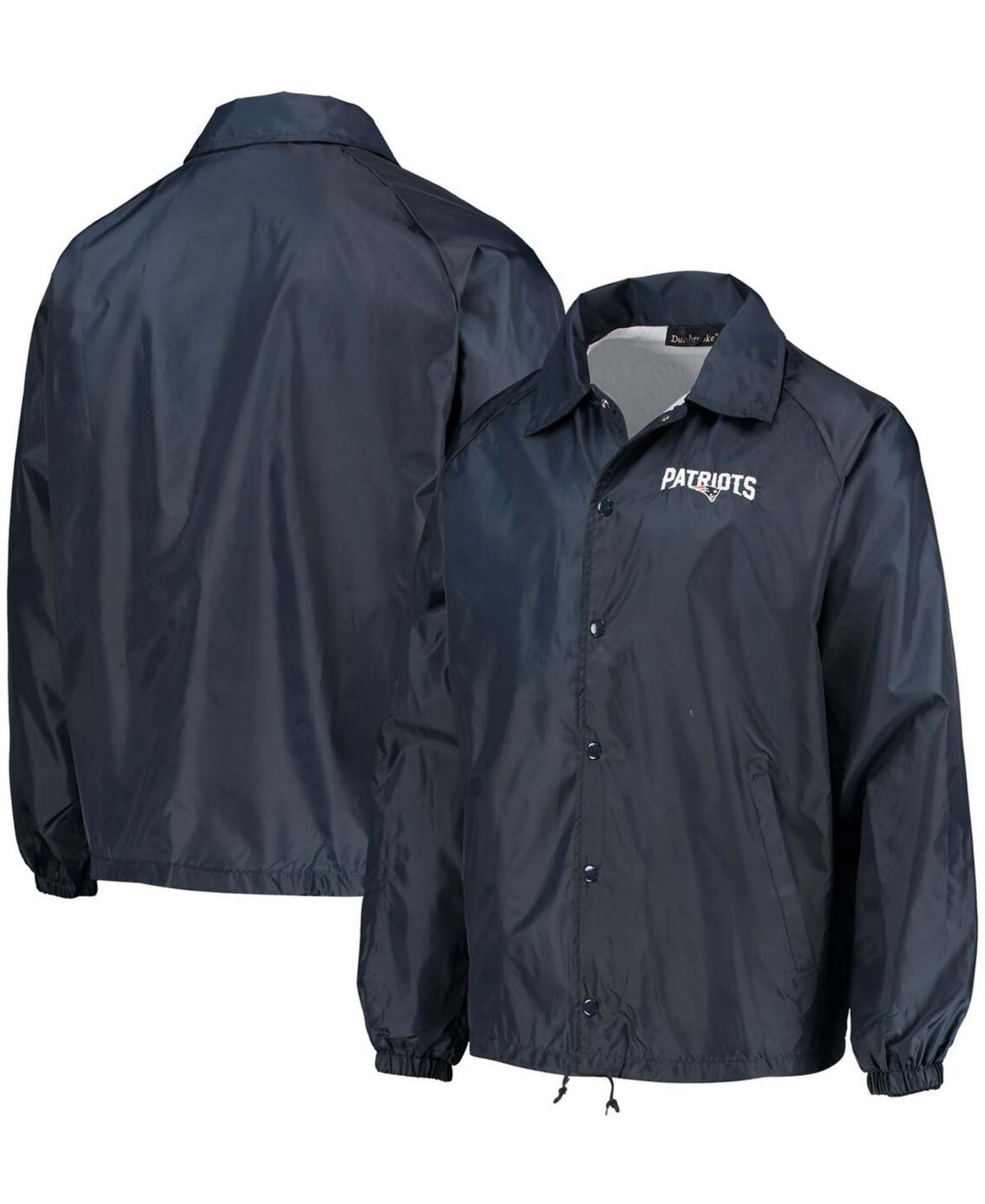 Men's Navy New England Patriots Coaches Classic Raglan Full-Snap Windbreaker Jacket, Size: Large, Blue Product Image