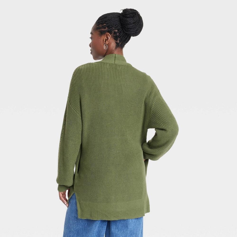 Womens Cardigan Sweater - Universal Thread XS: Cotton Midweight, Open Front, Textured Stitching, Ribbed Cuff & Hem Product Image