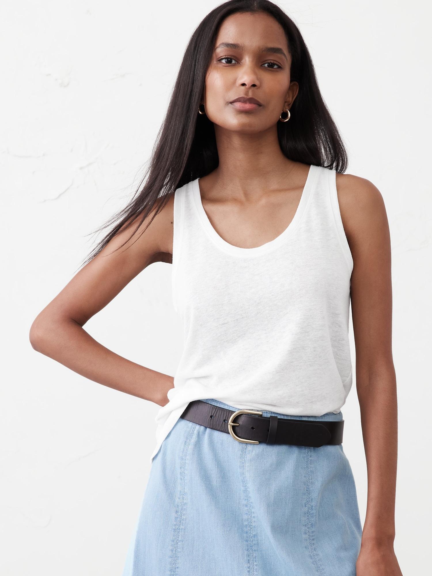 Linen-Blend Tank Product Image