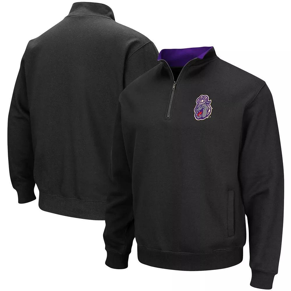 Men's Colosseum Black James Madison Dukes Tortugas Logo Quarter-Zip Jacket, Size: Small, Jmd Black Product Image