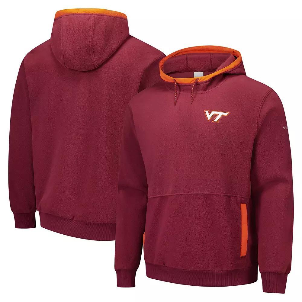 Men's  Columbia  Maroon Virginia Tech Hokies   Flanker Fleece Pullover Hoodie, Size: Medium, Red Product Image