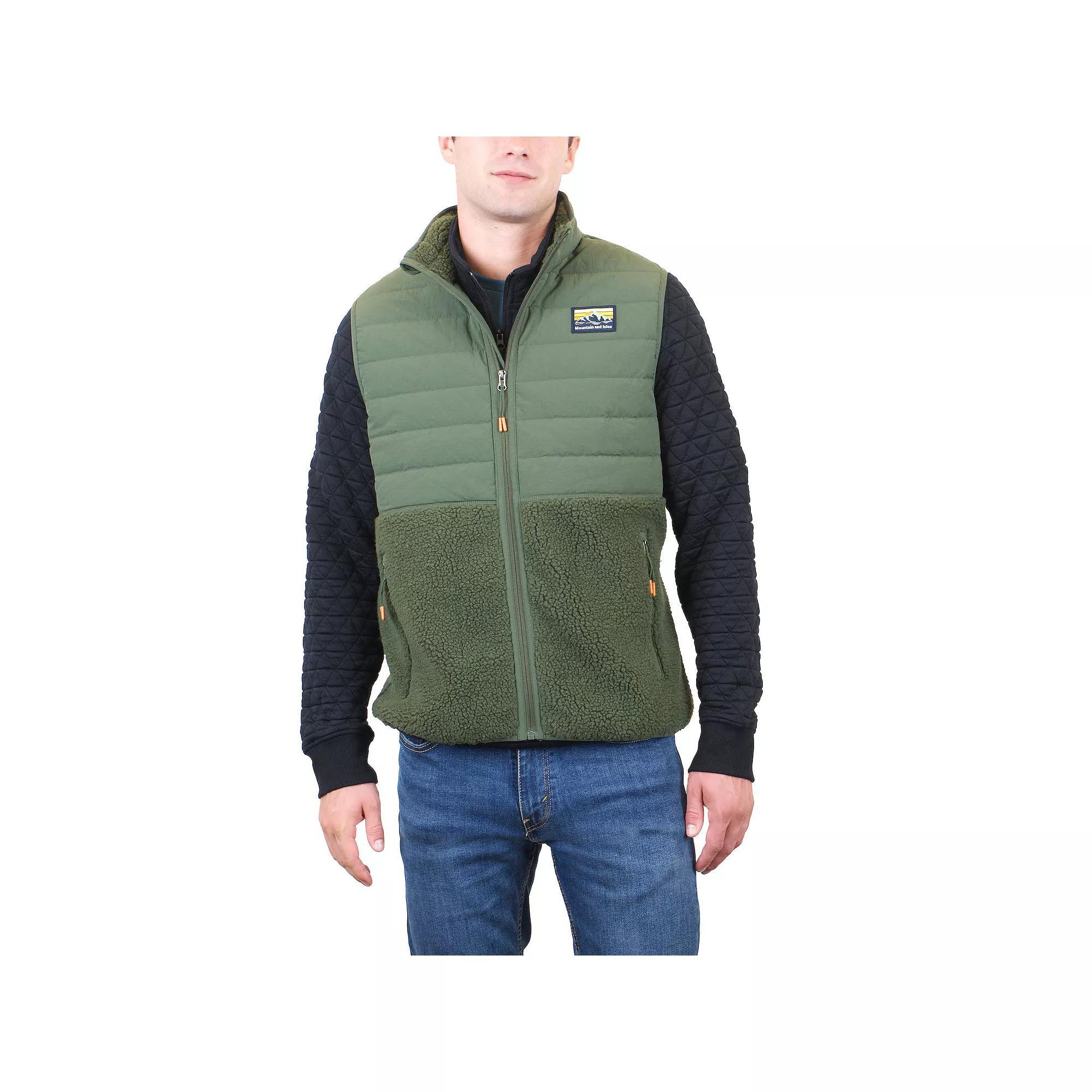 Men's Mountain and Isles Zip Front Vest, Size: Large, Teak Silver Blue Product Image