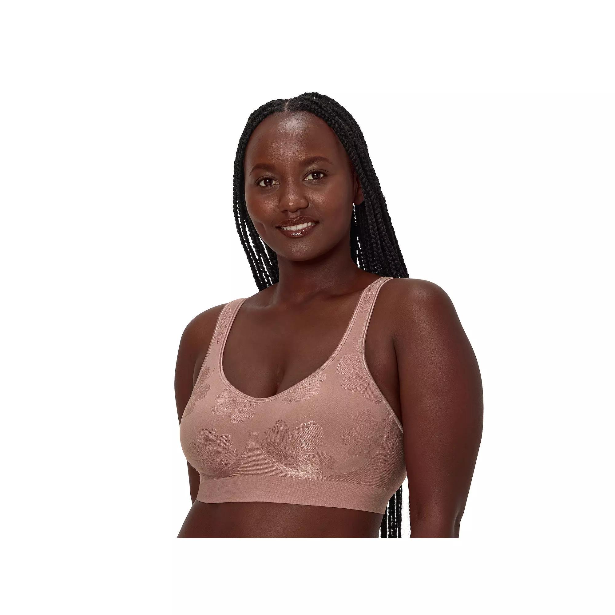 Bali Comfort Revolution Shaping Wireless Bra DF3488, Women's, Size: XXL, Purple Mauve Tropic Product Image