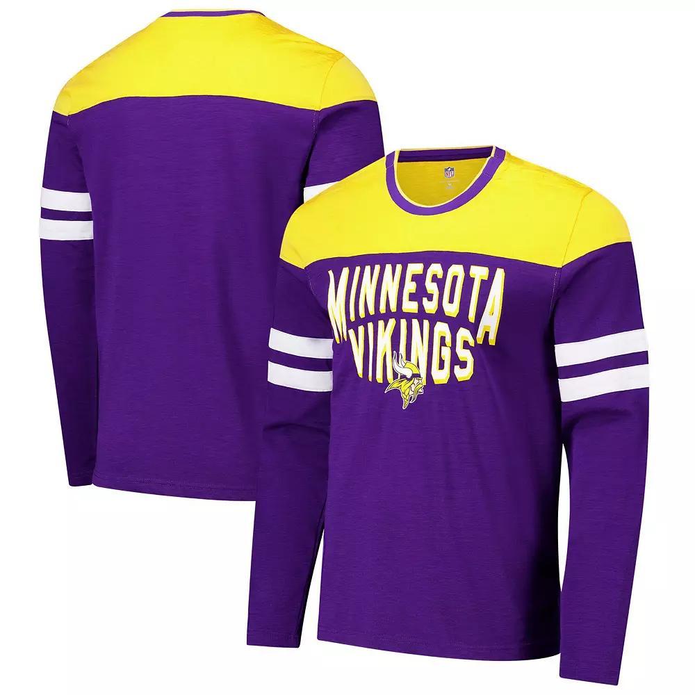 Men's G-III Sports by Carl Banks Purple/Gold Minnesota Vikings Adaptive Hail Mary Long Sleeve T-Shirt, Size: XL Product Image