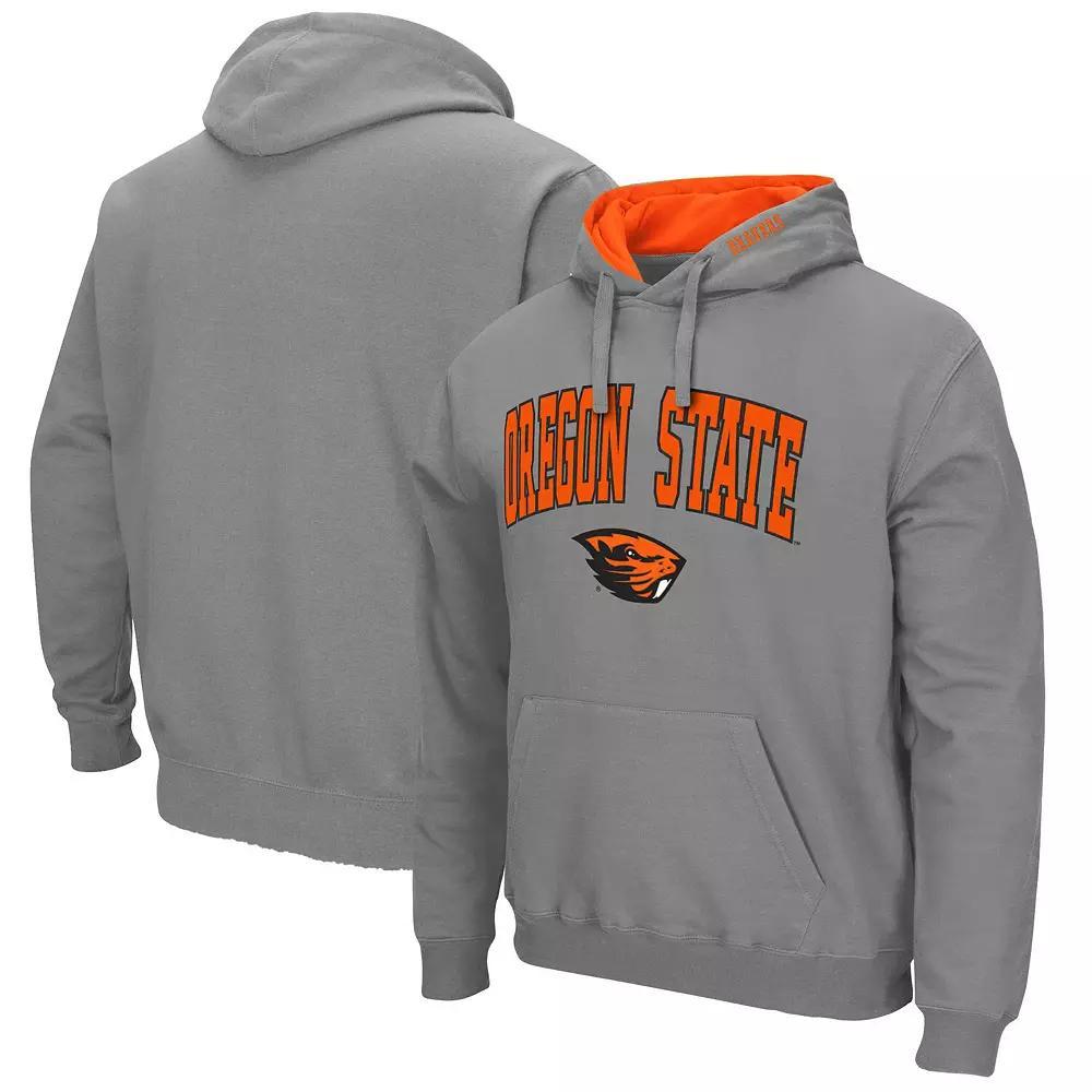 Men's Colosseum Charcoal Oregon State Beavers Arch & Logo 3.0 Pullover Hoodie, Size: XL Product Image