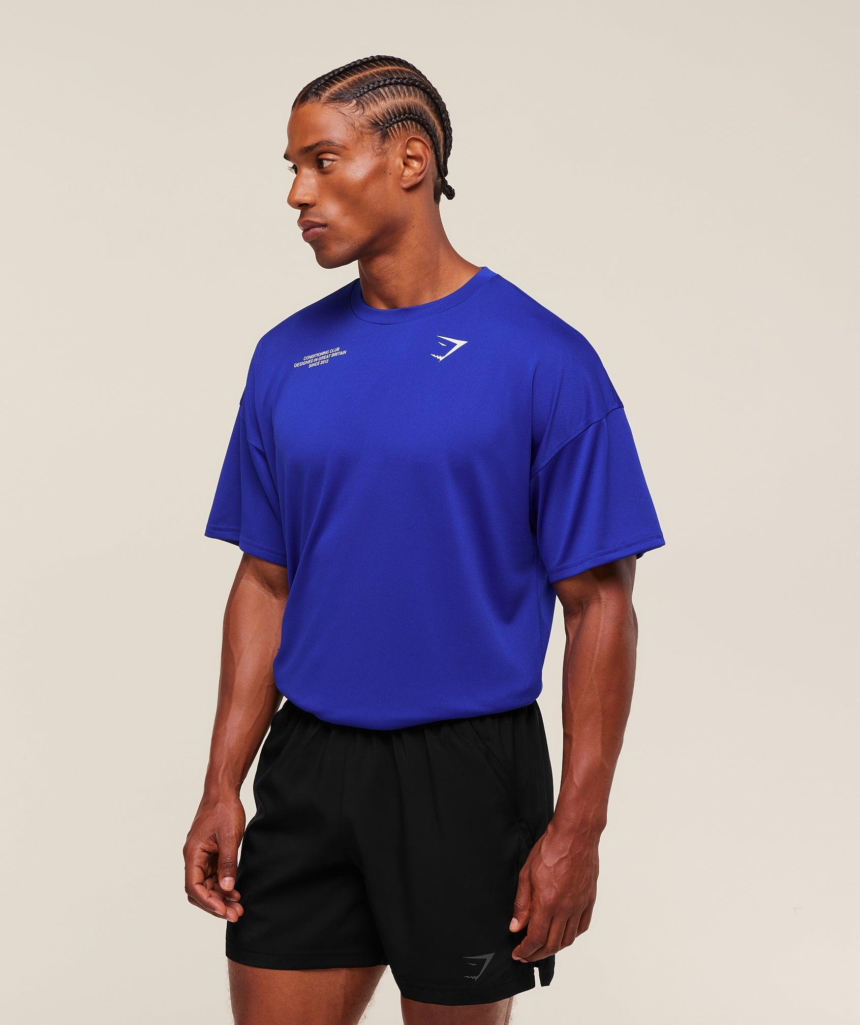 Gymshark Conditioning Club Oversized T-Shirt - Athletic Blue Male Product Image
