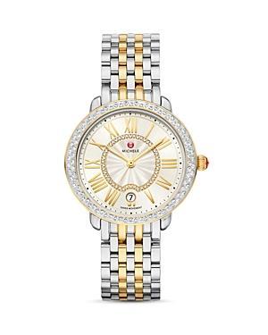 Michele Serein Mid Stainless Steel Diamond Watch, 36mm Product Image
